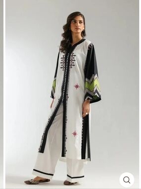ETHNC Embroidered Set E2950 - 2 Piece Set - Large Culotte Outfit